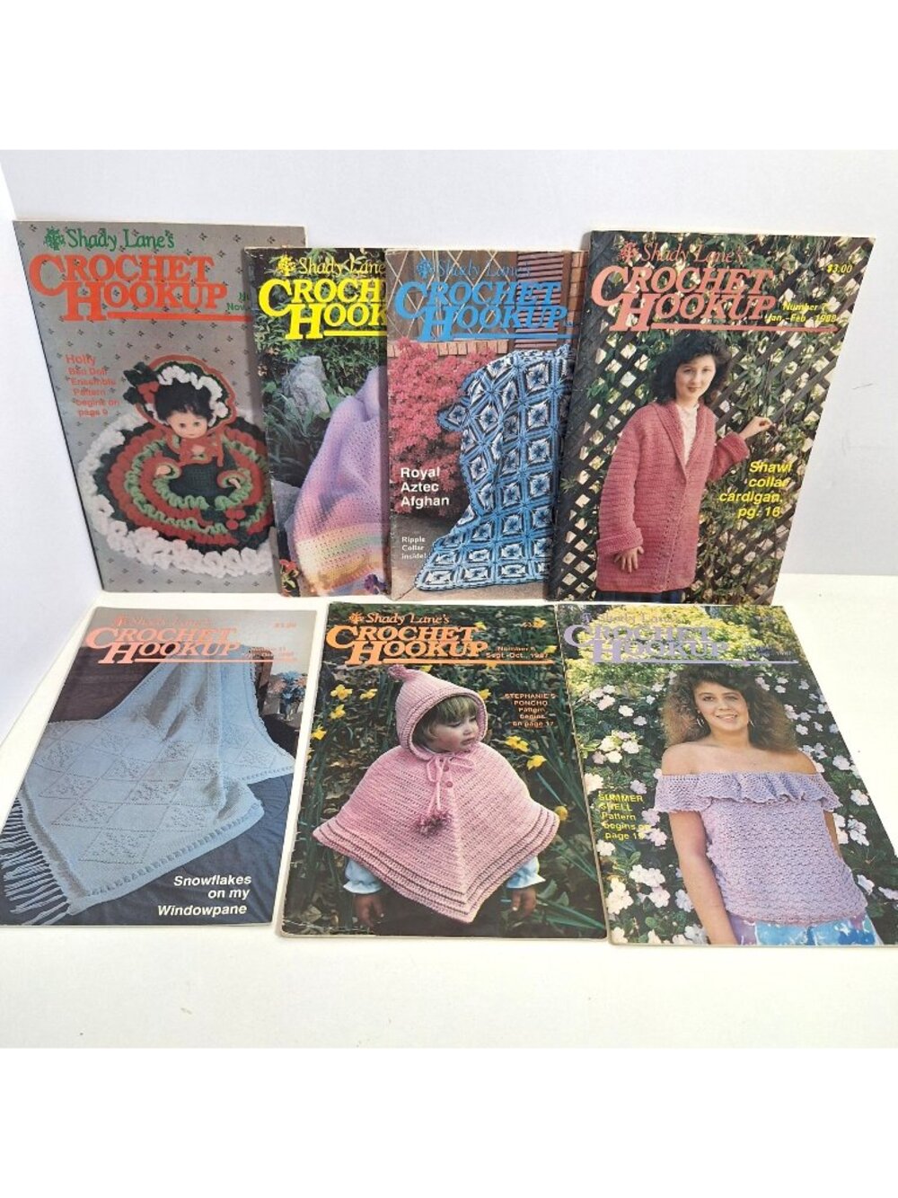 Shady Lanes Crochet Hookup Magazine Issues 4-9 11 1987 1988 Vintage Patterns - Picture 1 of 10